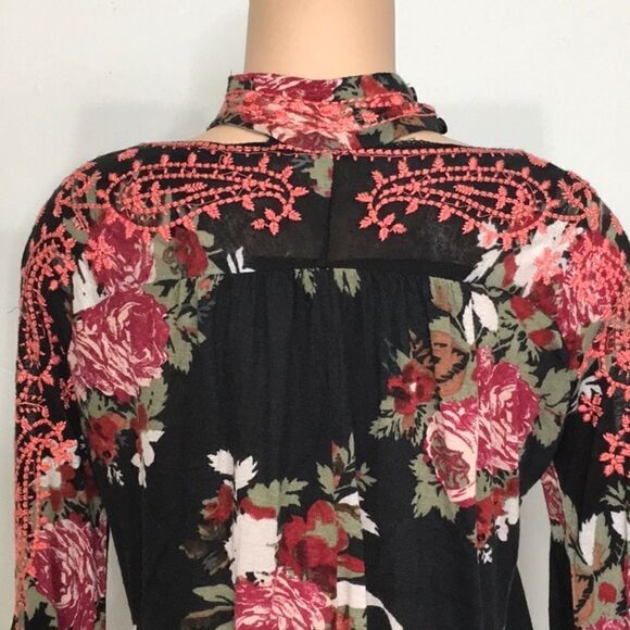 Free People linen blend floral top New - Picture 9 of 14